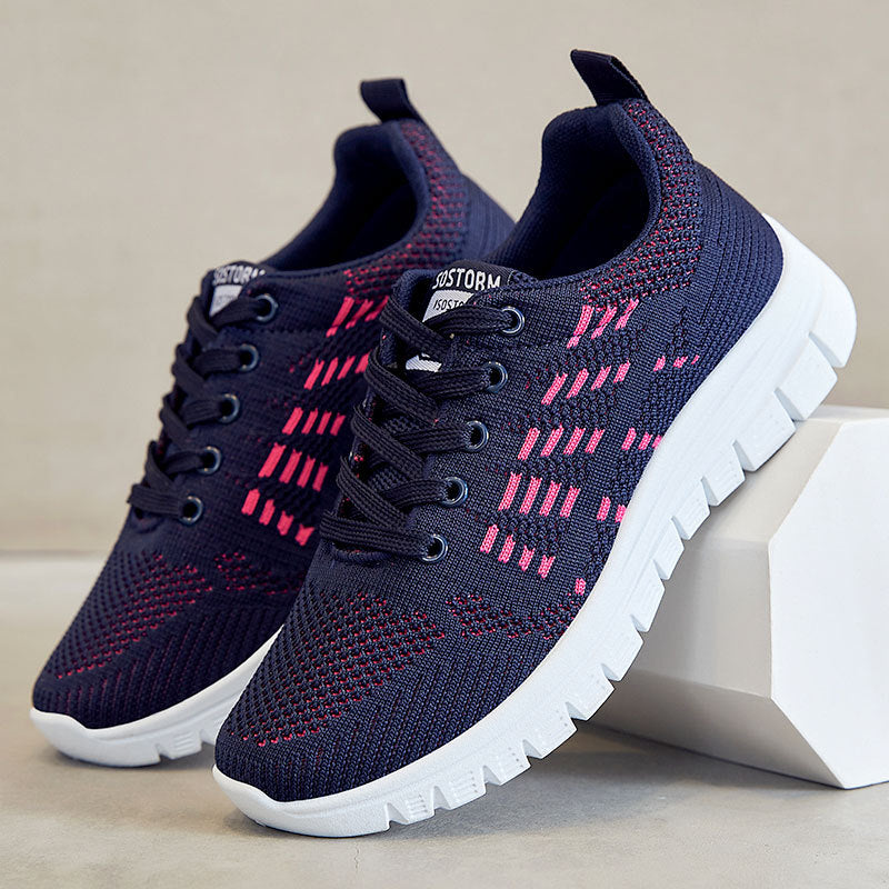Women's nan flexible knit-fit sneaker with elastic sock shoe, cushioning honeycomb EVA midsole and pull tab Mune Fashion