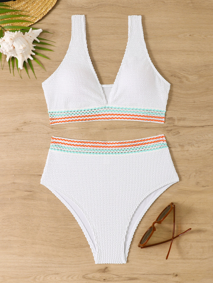 Women's High-Cut Designer Jumpsuit with Pattern Elements Mune Fashion