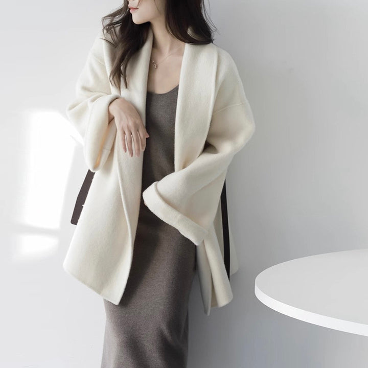 Women Stylish and Elegant Wrap Jacket Mune Fashion