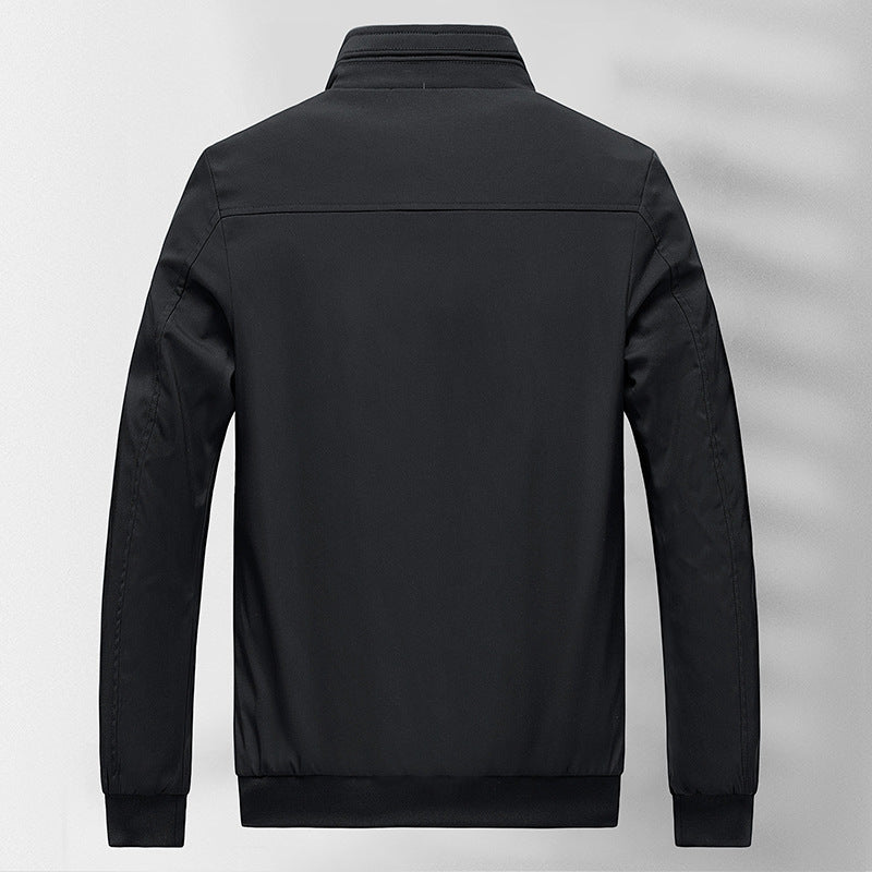 Men's Lightweight Quilted Bomber Jacket with Stand-up Collar, Padded Inner Lining and Ribbed Cuffs Mune Fashion