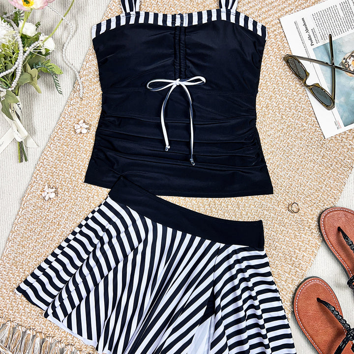 Ladies' Fashionable Swimsuit with Skirt Mune Fashion