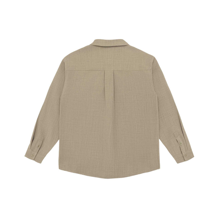 Unisex Lightweight Shirt Jacket in Overshirt Style made of Linen-Cotton Blend with Chest Pocket and Rounded Hem Mune Fashion