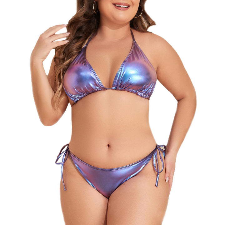 Women's Triangle Bikini with Shimmering Design Mune Fashion