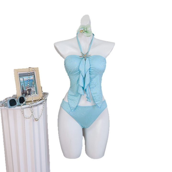 Women's Bandeau Bikini with Ruffles Mune Fashion
