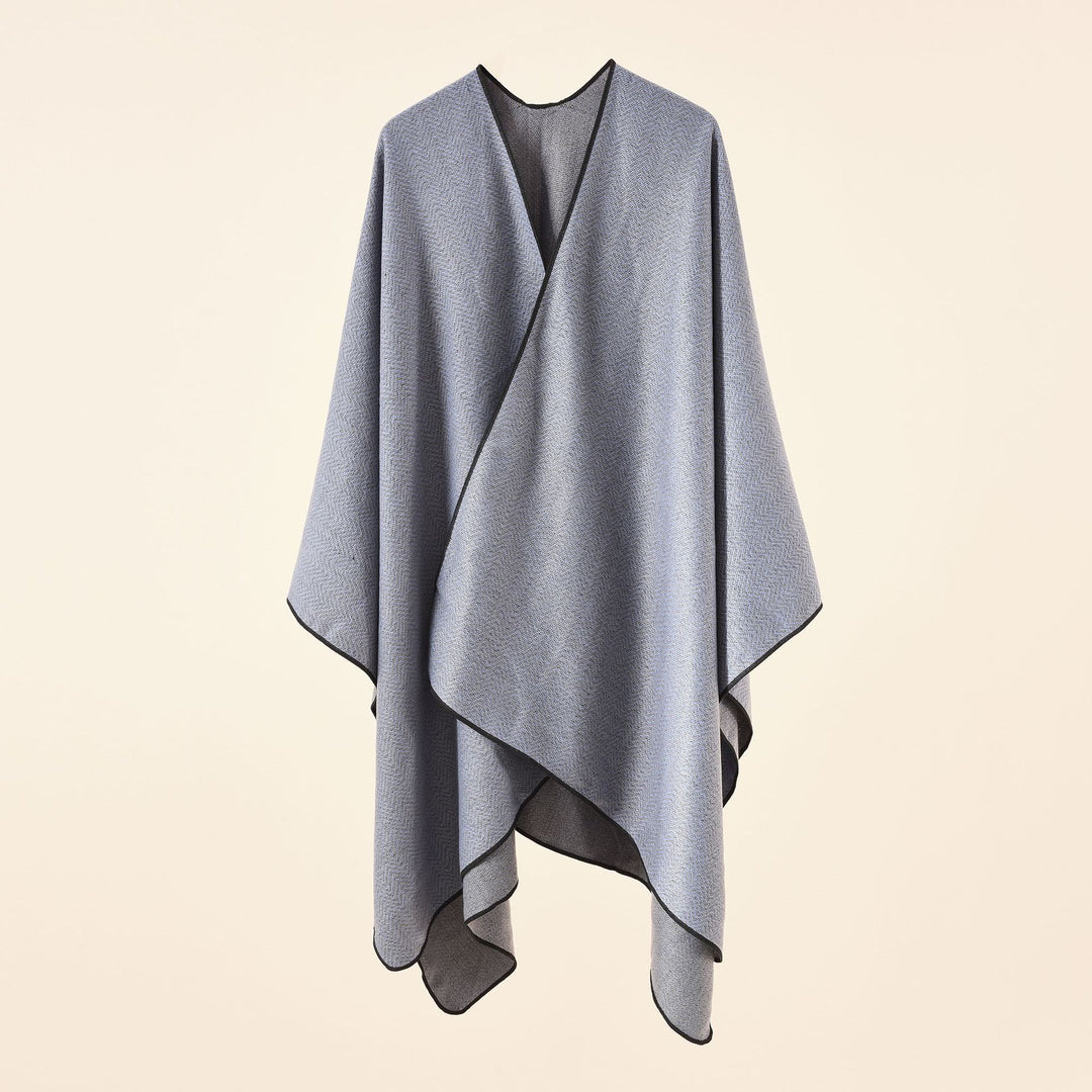 Women Jacquard Poncho with Paisley pattern Mune Fashion