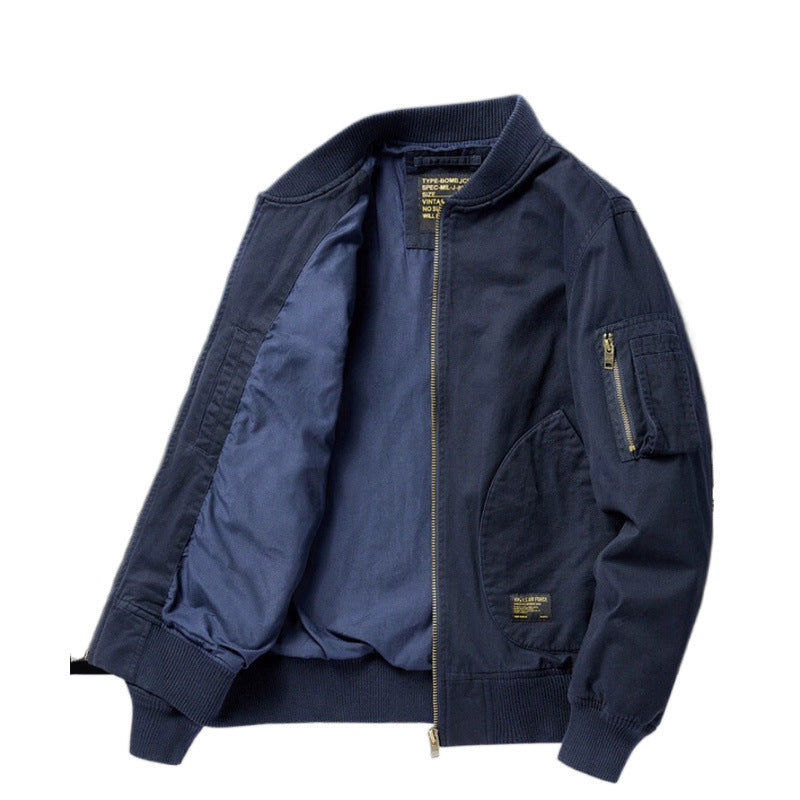 Men's bomber jacket in utility style with sleeve pocket and ribbed cuffs Mune Fashion