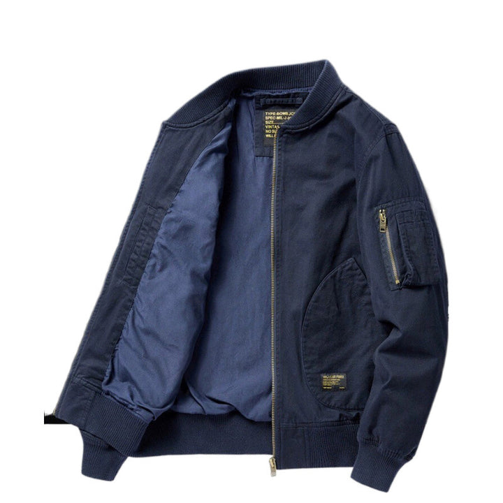 Men's bomber jacket in utility style with sleeve pocket and ribbed cuffs Mune Fashion
