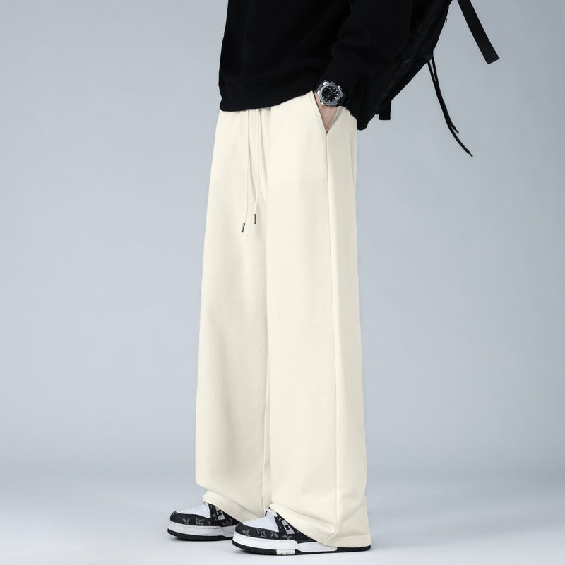 Men's Wide Oversized Baggy Lounge Pants with Drawstring Waistband and Flowing Jersey Quality Mune Fashion