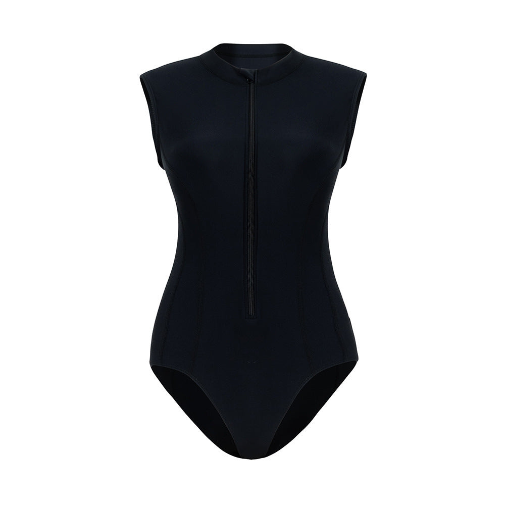 Women’s Sporty One-Piece Swimsuit with High Neck Mune Fashion
