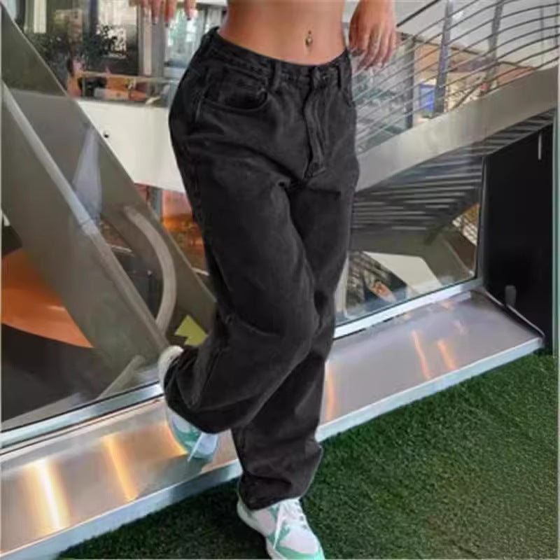 Women nan relaxed-fit baggy jeans with high waist and deep crotch Mune Fashion
