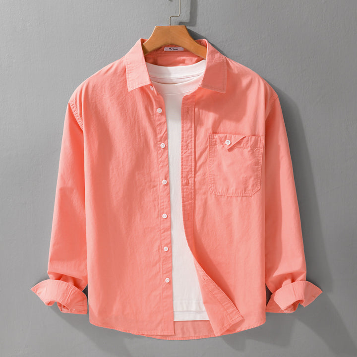 Men's layered shirt with integrated T-shirt layer and patch chest pocket Mune Fashion