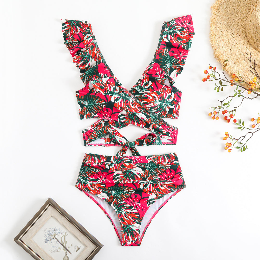 Women's Stylish Wrap Bikini Set with Ruffle Details Mune Fashion