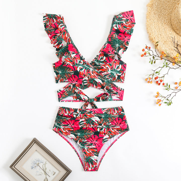 Women's Stylish Wrap Bikini Set with Ruffle Details Mune Fashion