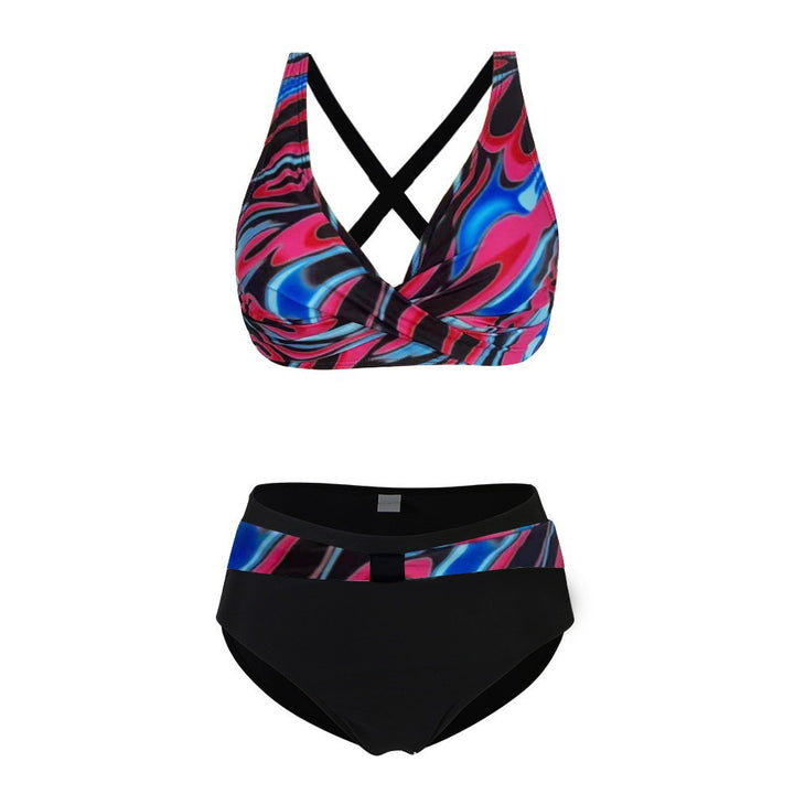 Women's sporty bikini set with trendy cut and modern graphic design Mune Fashion