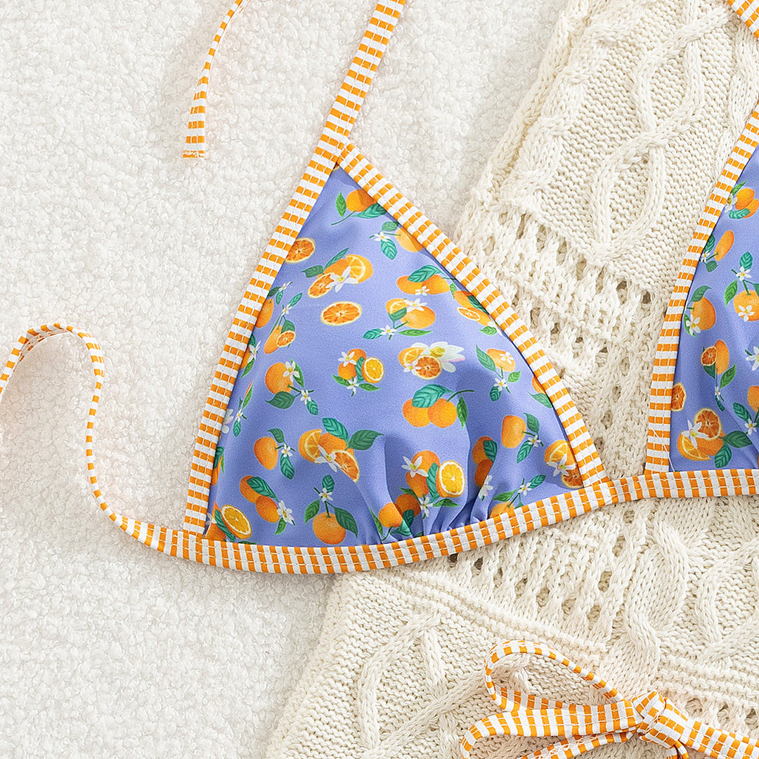 Women's Triangle Bikini with Crochet Top Mune Fashion