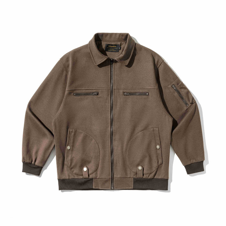 Men's short blouson in utility style with padded front, zip chest pockets and ribbed cuffs