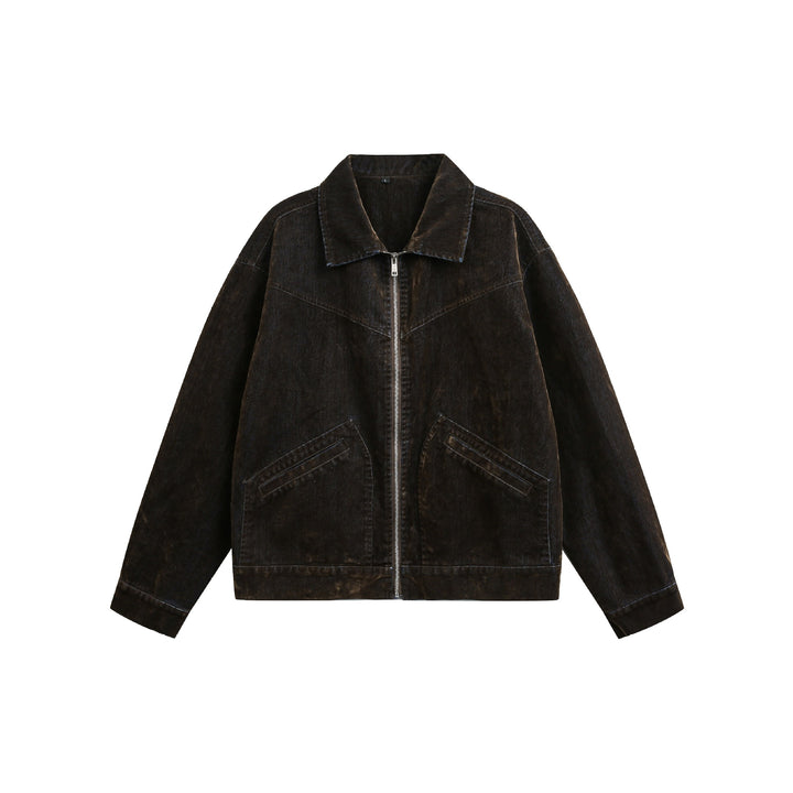 Unisex Boxy Blouson Jacket made of velours suede look with full zip and flap pockets Mune Fashion