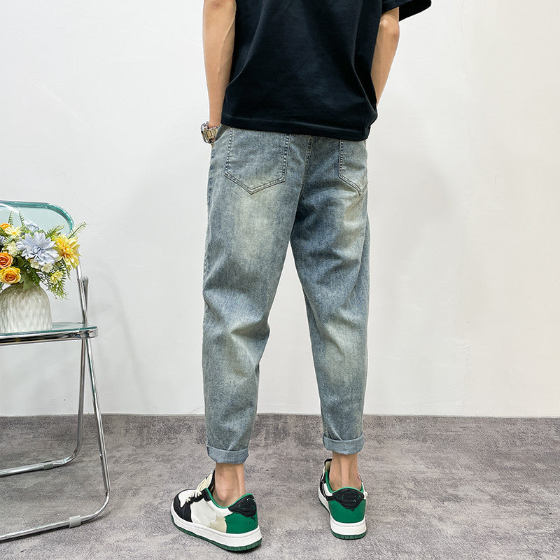 Men's Loose-Fit Jeans Pants with Distressed Look Mune Fashion