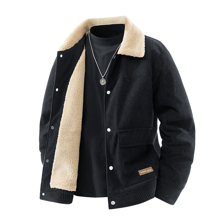 Men's Casual Cord Jacket with Teddy Lining Mune Fashion