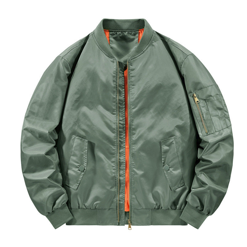Men's lightweight pilot bomber with contrast lining and sleeve utility pocket Mune Fashion