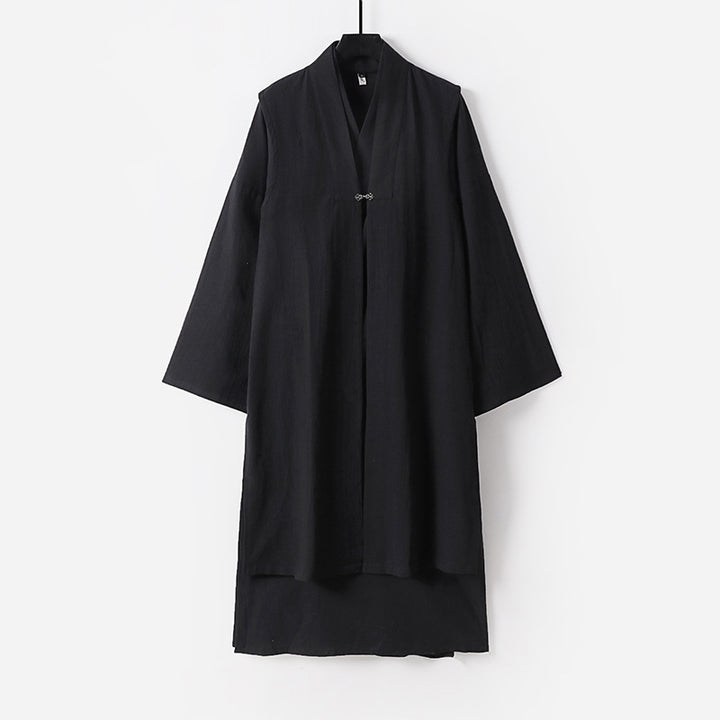 Unisex Longer Oversized Kimono Coat with discreet toggle closure and wide silhouette Mune Fashion