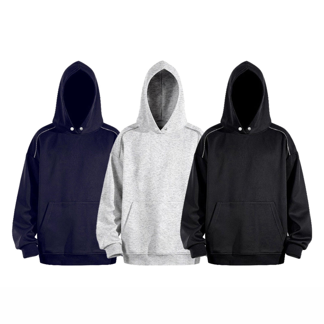 Men's Oversized Hoodie with Kangaroo Pocket and Raglan Sleeves Mune Fashion