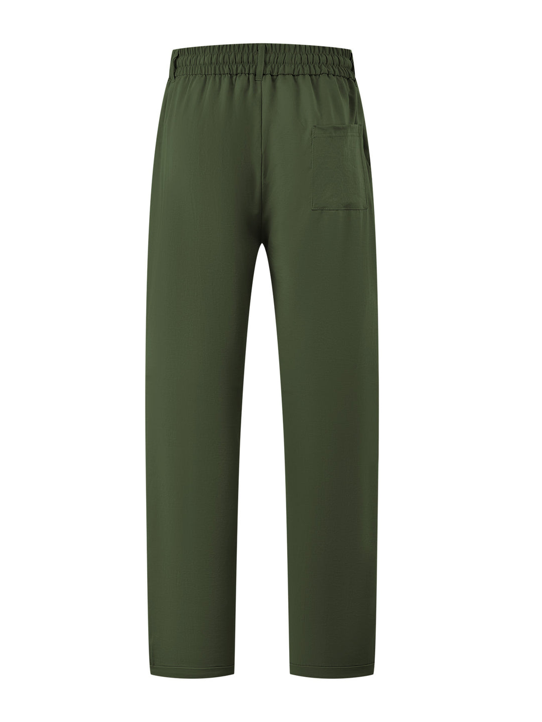 Women's Light Relaxed Trousers with Elastic Waistband, Straight Cut & Sewn-on Back Pocket Mune Fashion