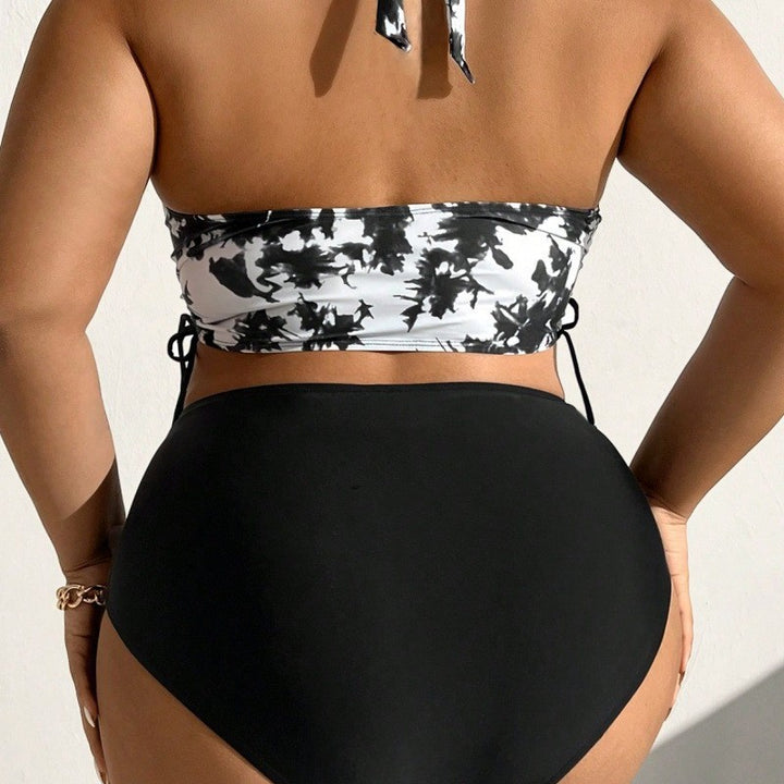 Ladies High-Cut Bikini with Floral Pattern Mune Fashion