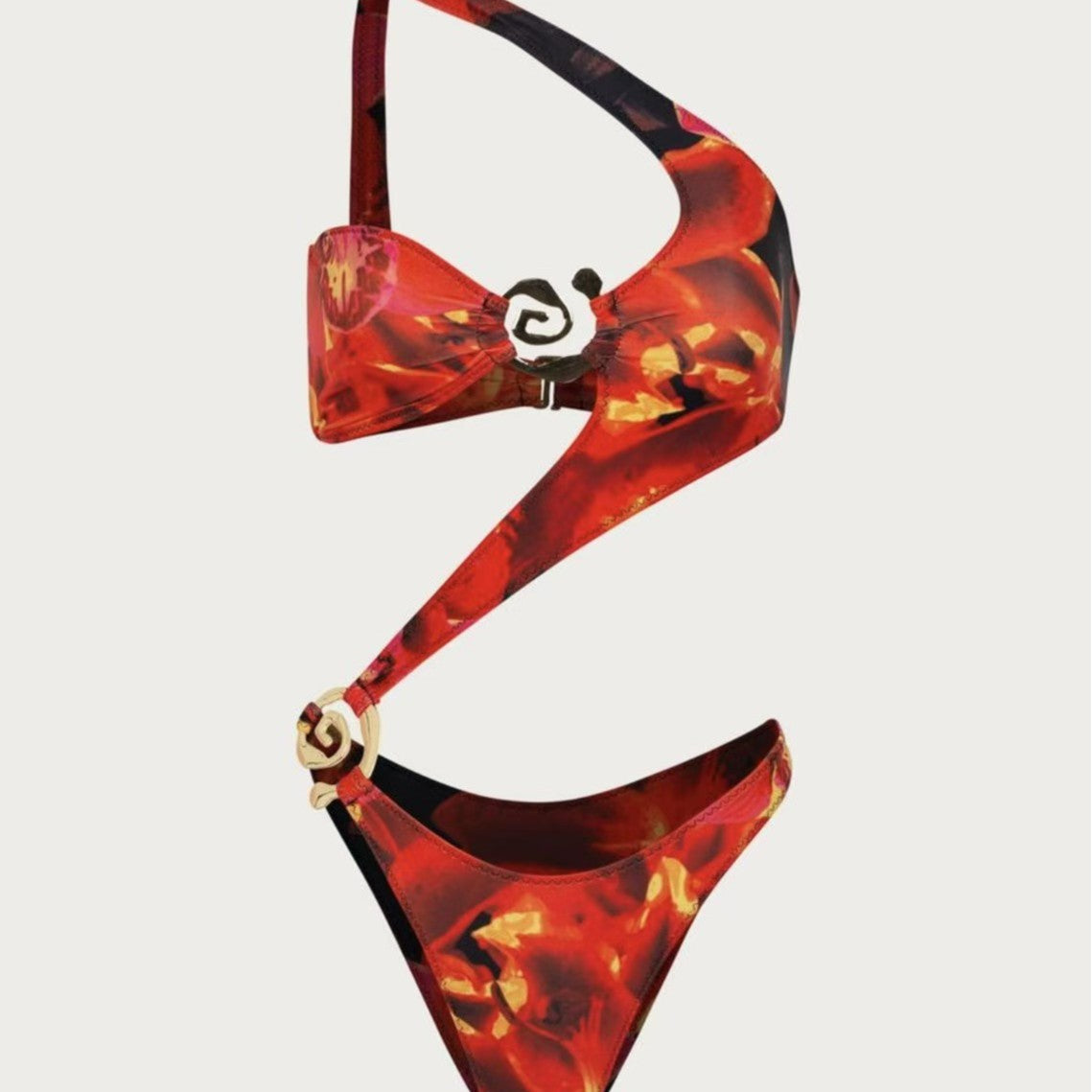 Women Triangle Bikini with sophisticated cut and golden accents Mune Fashion