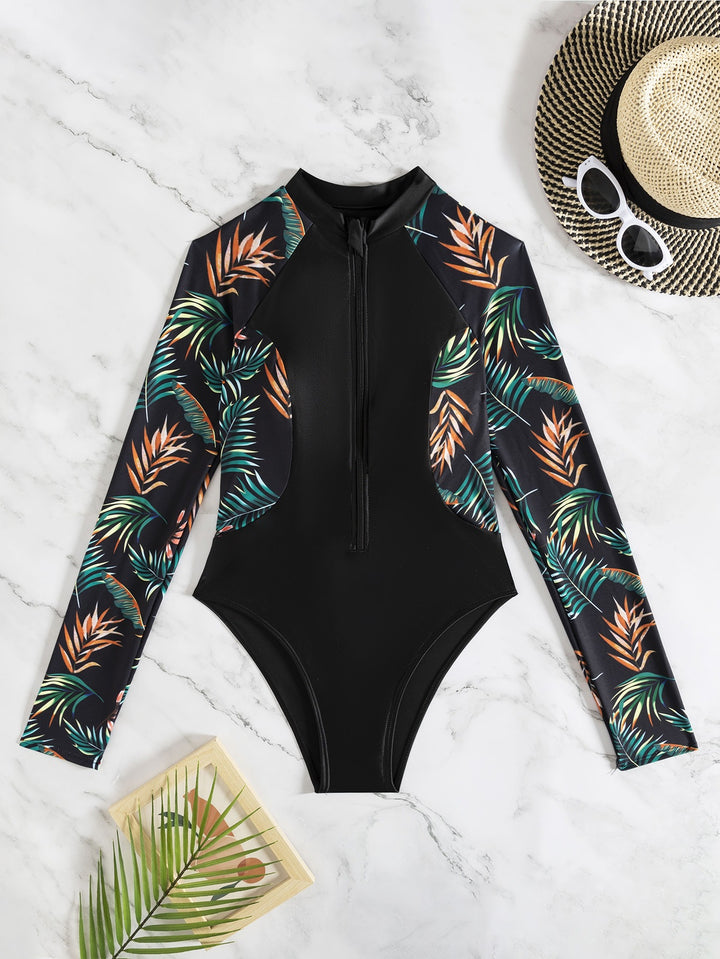 Women's Long Sleeve Neoprene Swimsuit Mune Fashion