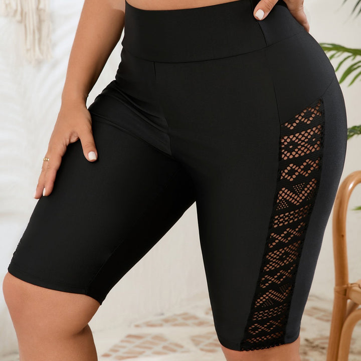Women's High-Waisted Sports Shorts with Mesh Inserts Mune Fashion