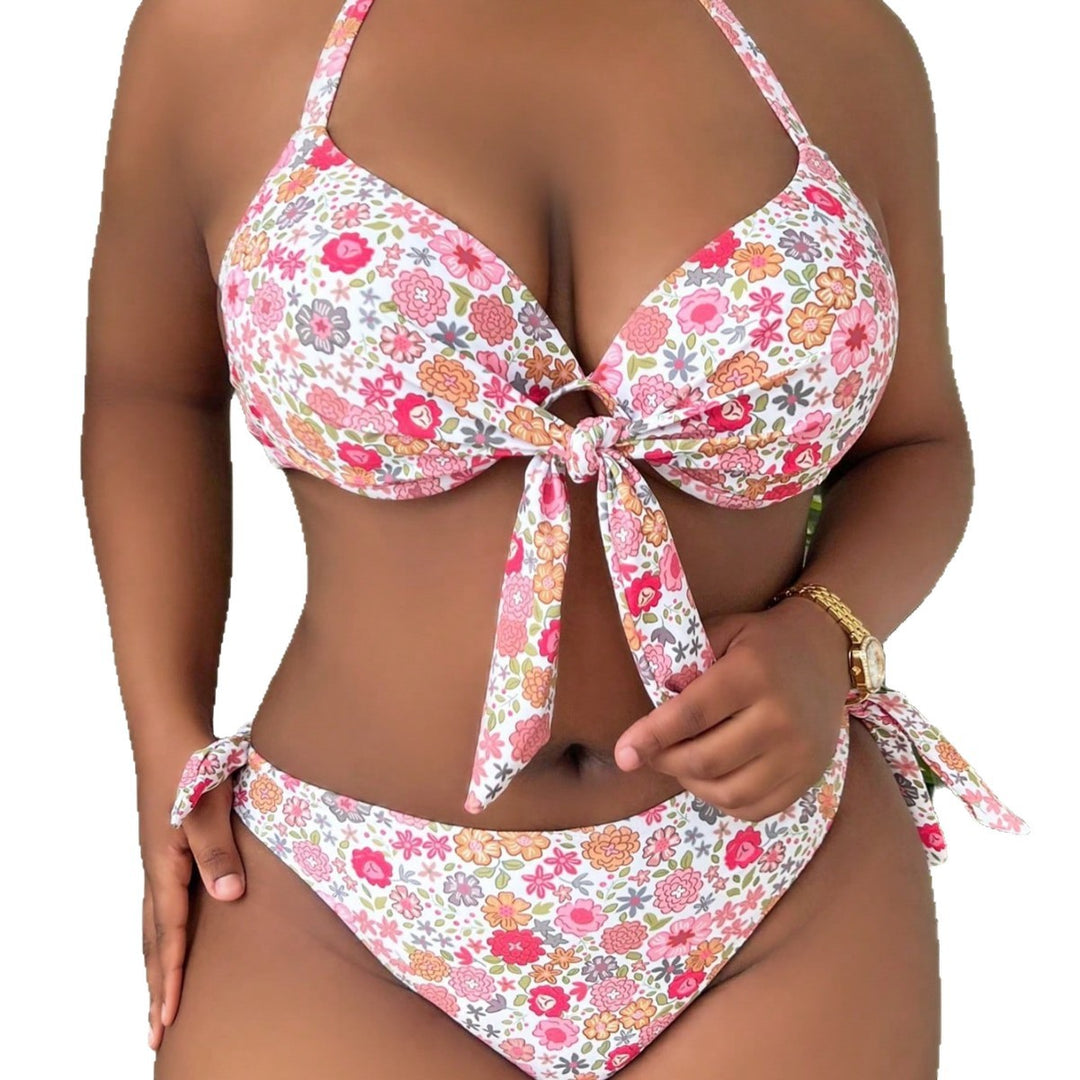 Women's bikini with floral tie band Mune Fashion