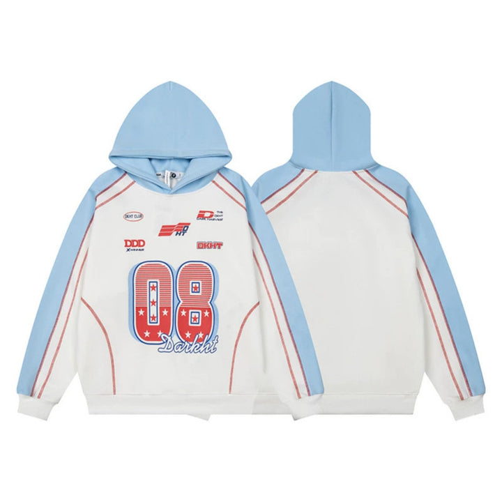 Women's Sportives Retro Sweatshirt with Graphic Print, Raglan Sleeves and Loose Fit Mune Fashion