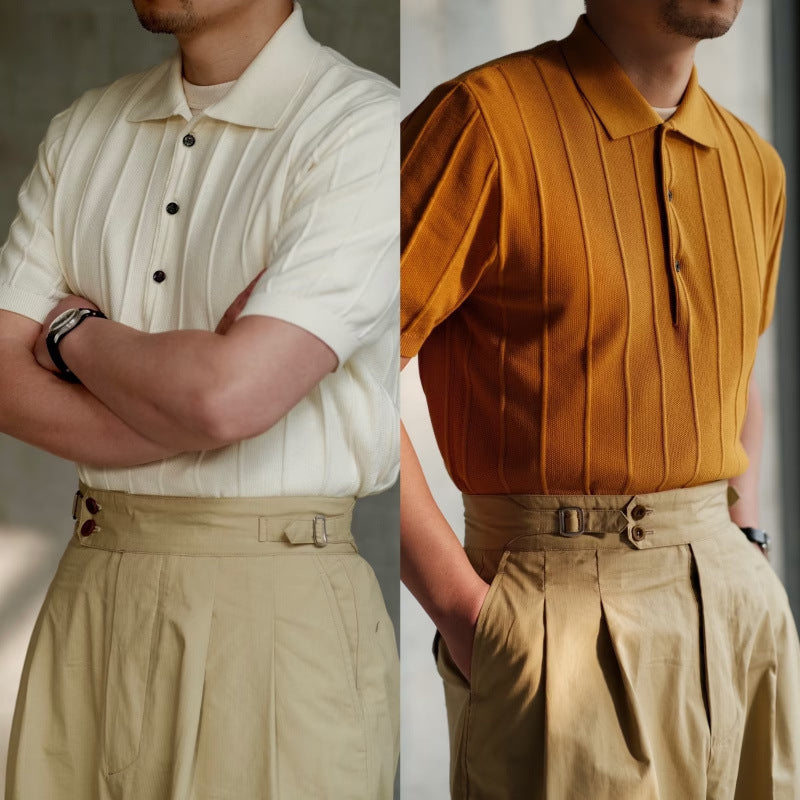 Men's polo shirt with textured design Mune Fashion