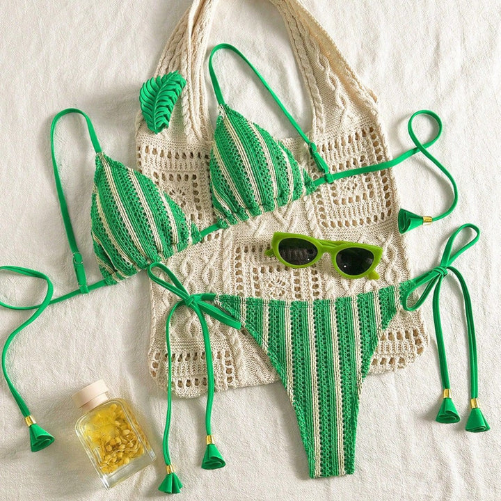 Women Strappy Bikini Set with Adjustable Straps Mune Fashion