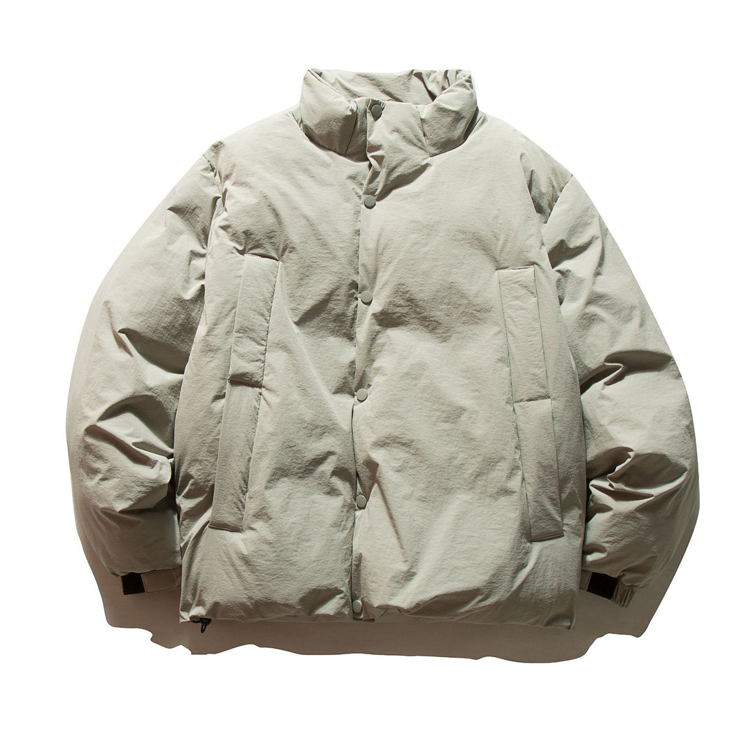 Unisex Boxy-insulated short jacket with padded filling and high stand-up collar Mune Fashion