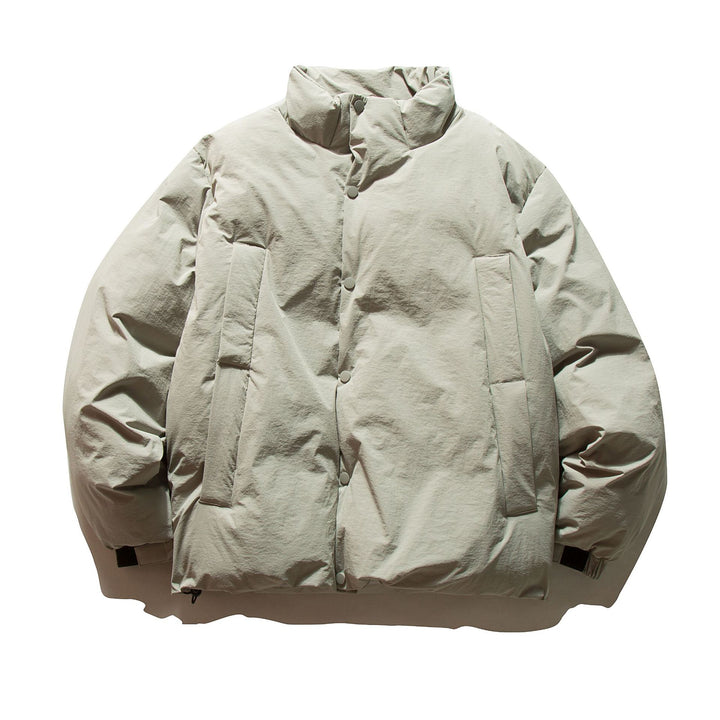 Unisex Boxy-insulated short jacket with padded filling and high stand-up collar Mune Fashion