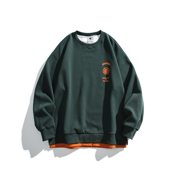 Unisex Oversized Sweatshirt with large back print, layered look, and ribbed cuffs Mune Fashion