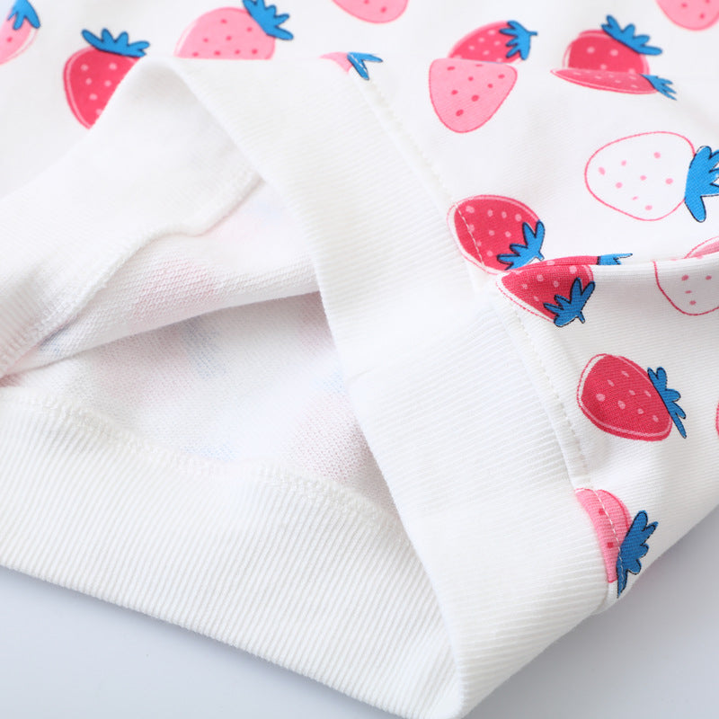 Girl's sweatshirt with cheerful strawberry pattern Mune Fashion