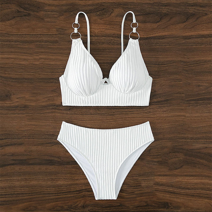 Ladies triangle bikini with stylish ring detail Mune Fashion