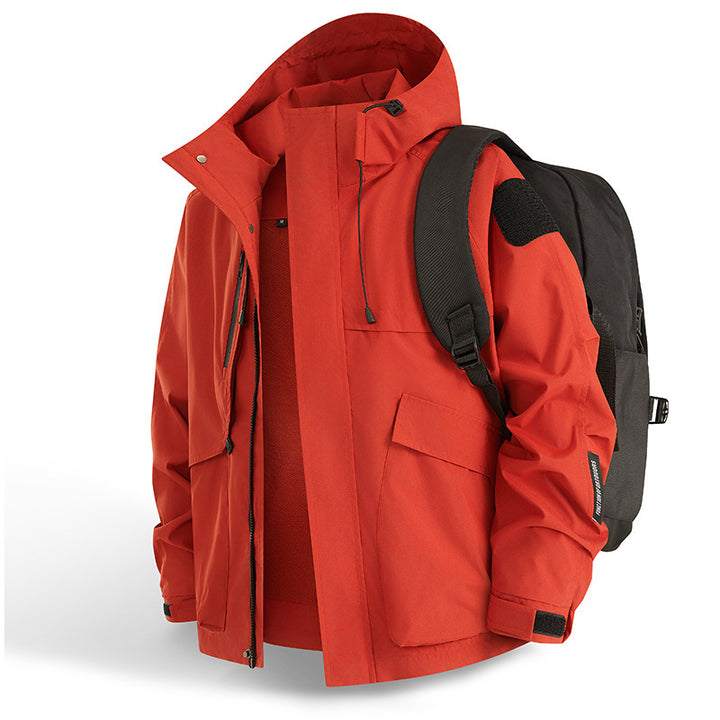 Men's Urban Weather-Resistant Hooded Parka with Multifunctional Pockets and Mesh Lining Mune Fashion