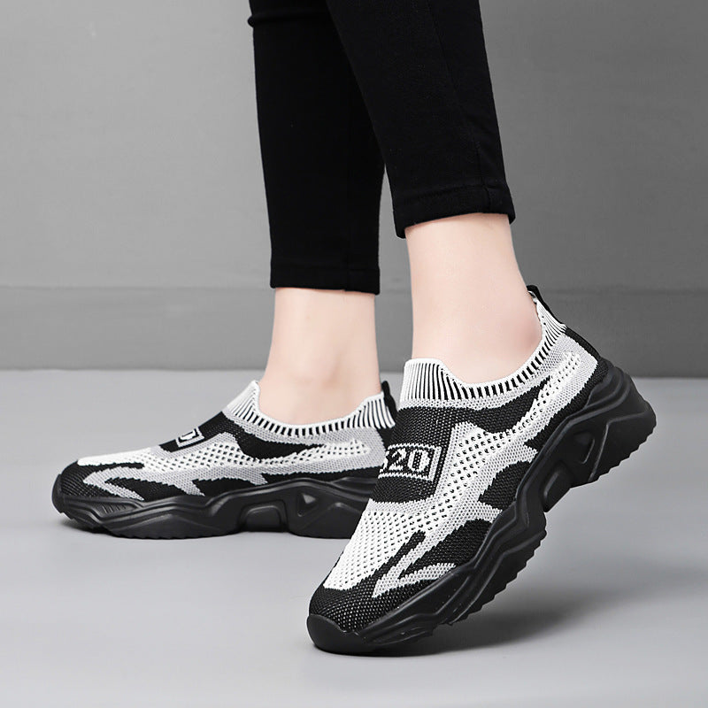 Women's seamless knit sneakers with sock-like entry and molded comfort sole Mune Fashion