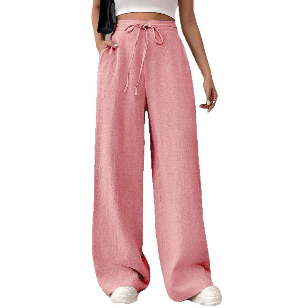 Women's trendy palazzo pants with elastic waistband