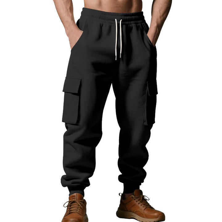 Men's Utility Jogger with Cargo Pockets, Drawstring and Ribbed Cuffs Mune Fashion