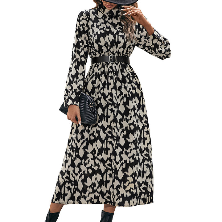 Women's Elegant Dress with Waist Belt Mune Fashion