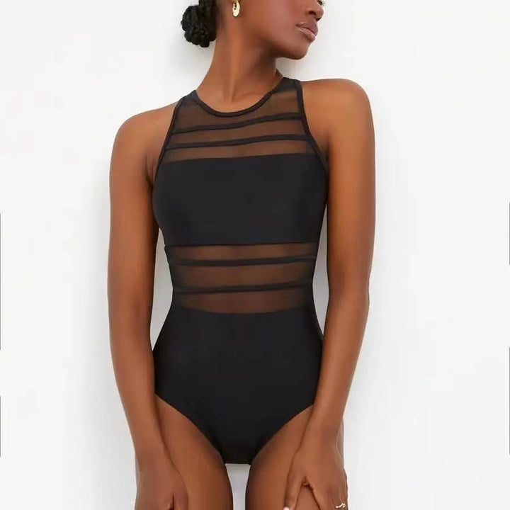 Women’s sporty bodysuit with transparent inserts Mune Fashion