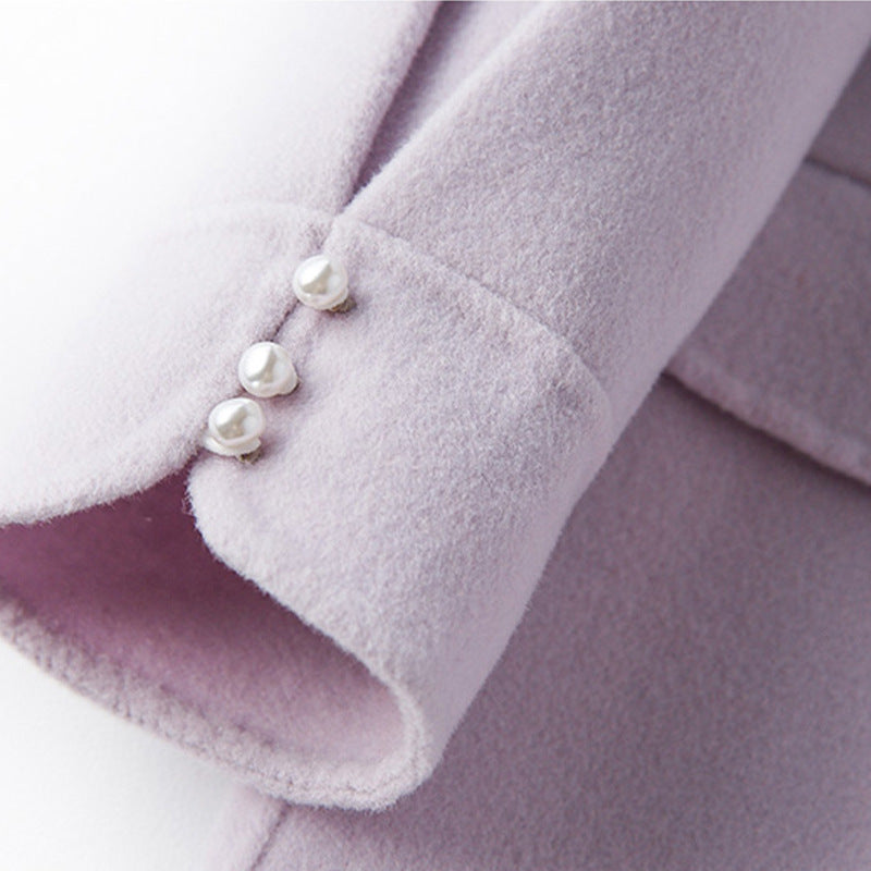 Women Modern Oversized Blazer with Decorative Buttons Mune Fashion