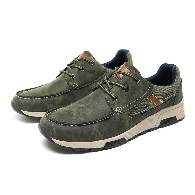 Men's moccasin-inspired city sneaker with profiled rubber sole and padded heel collar Mune Fashion