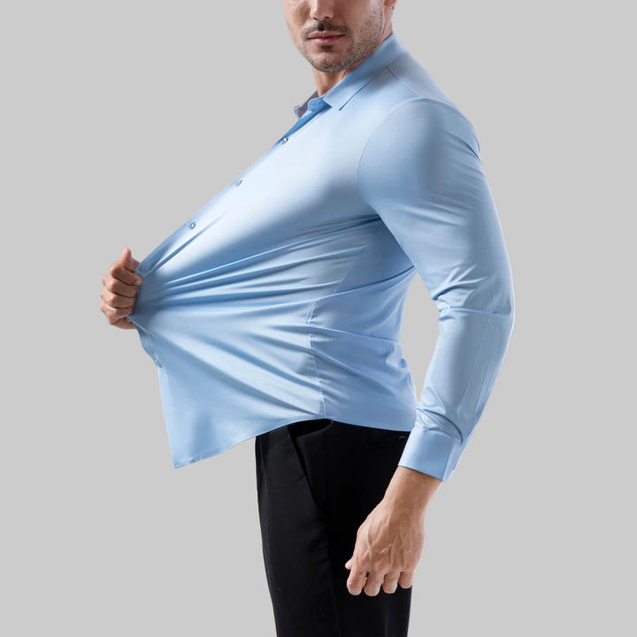Elastic Slim Fit Men's Shirt