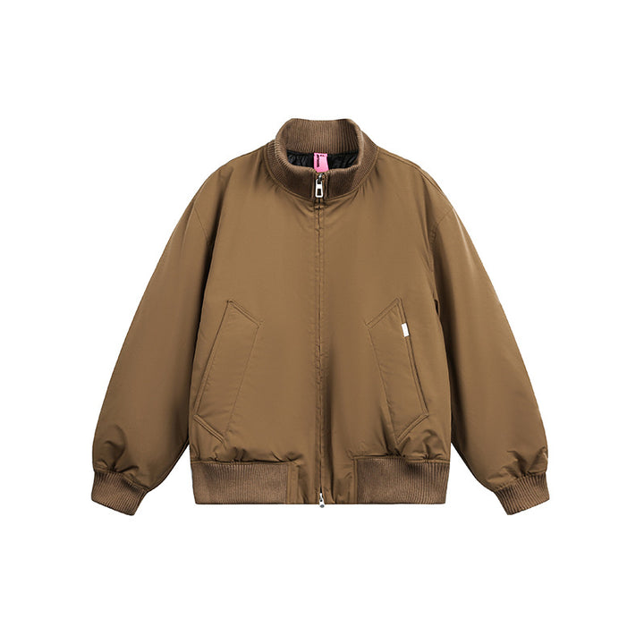 Unisex Boxy Bomber Jacket in Oversize Style with Ribbed Cuffs and Two-Way Zipper Mune Fashion